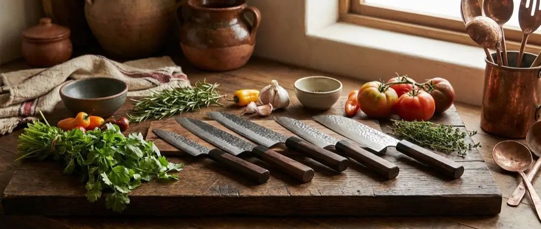 Cuchillos japoneses: guía de gyuto, santoku, nakiri, bunka y kiritsuke