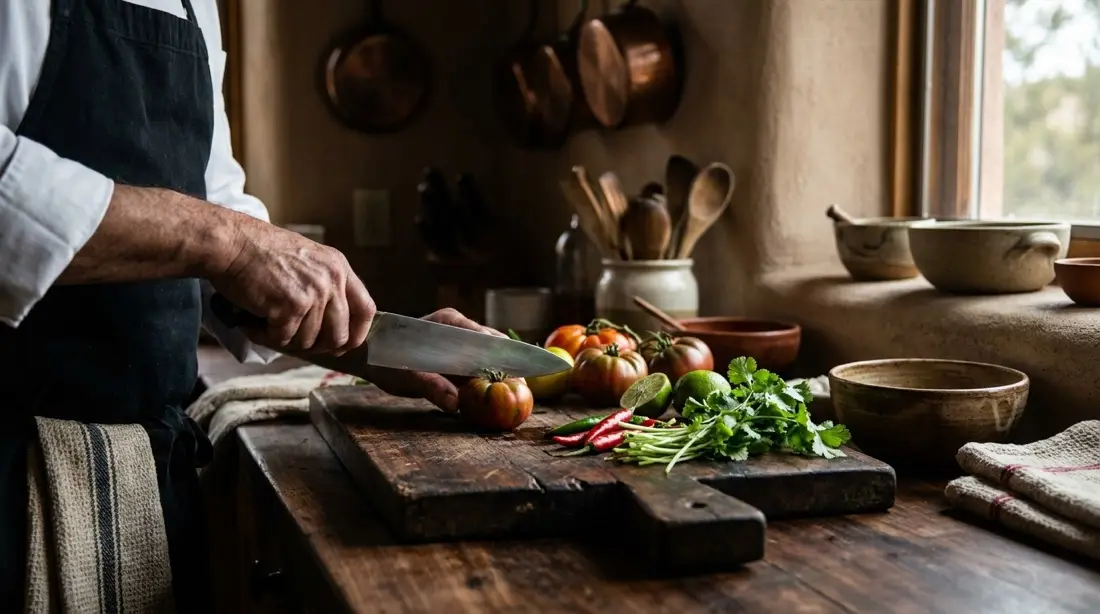El chef y sus cuchillos: guía de afilado y mantenimiento